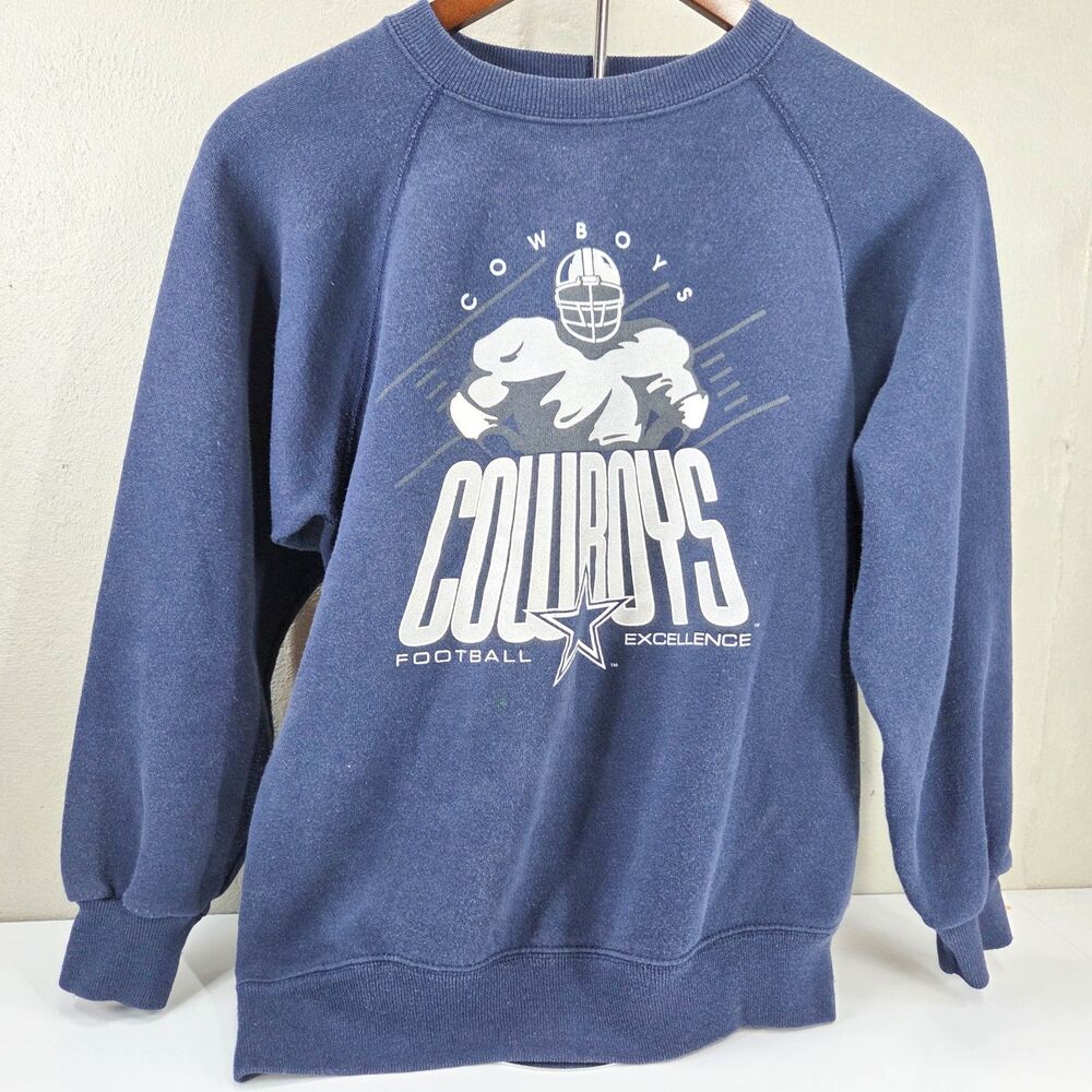 Vintage 90s Hanes Activewear Dallas Cowboys Excellence Sweatshirt Youth Sz XL